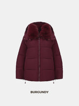 WarmCore™ Detachable Faux Fur Collar Hooded Puffer