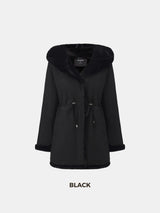 STM-TEX™ Faux Fur Lined Mid Length Rain Coat