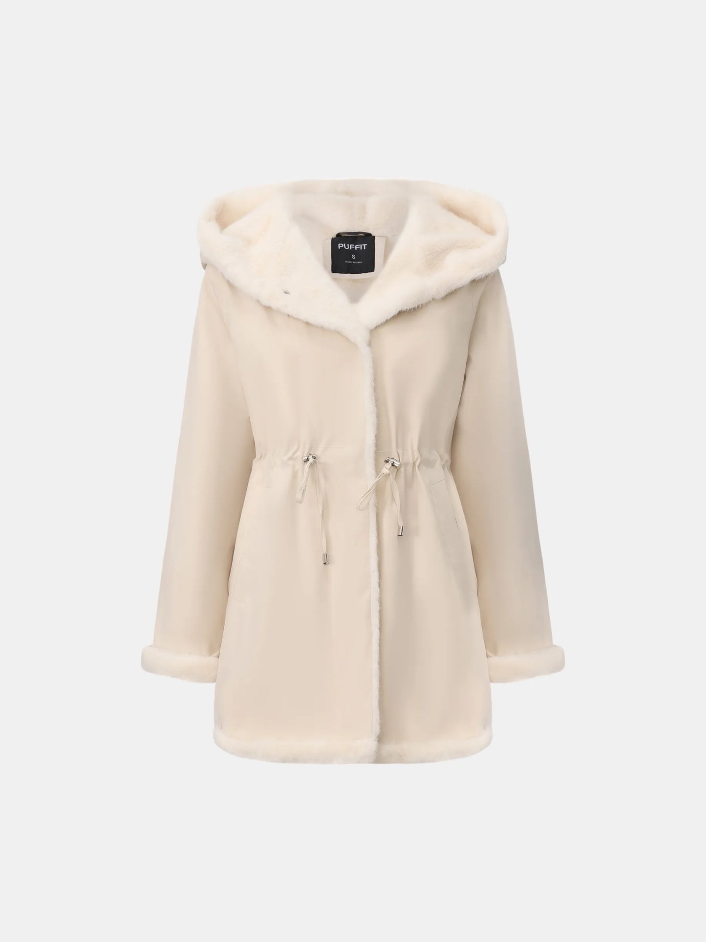 STM-TE™ Faux Fur Lined Mid Length Rain Coat