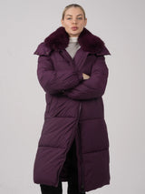 WarmCore™ Faux Fur Collar Long Puffer Jacket