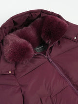 WarmCore™ Faux Fur Collar Long Puffer Jacket