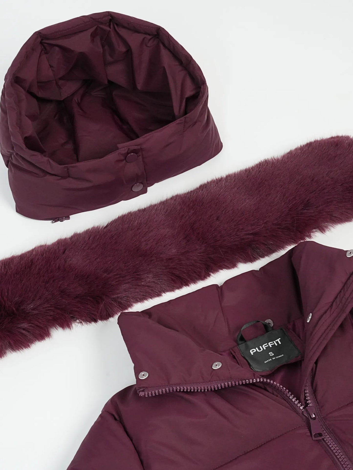 WarmCore™ Faux Fur Collar Long Puffer Jacket