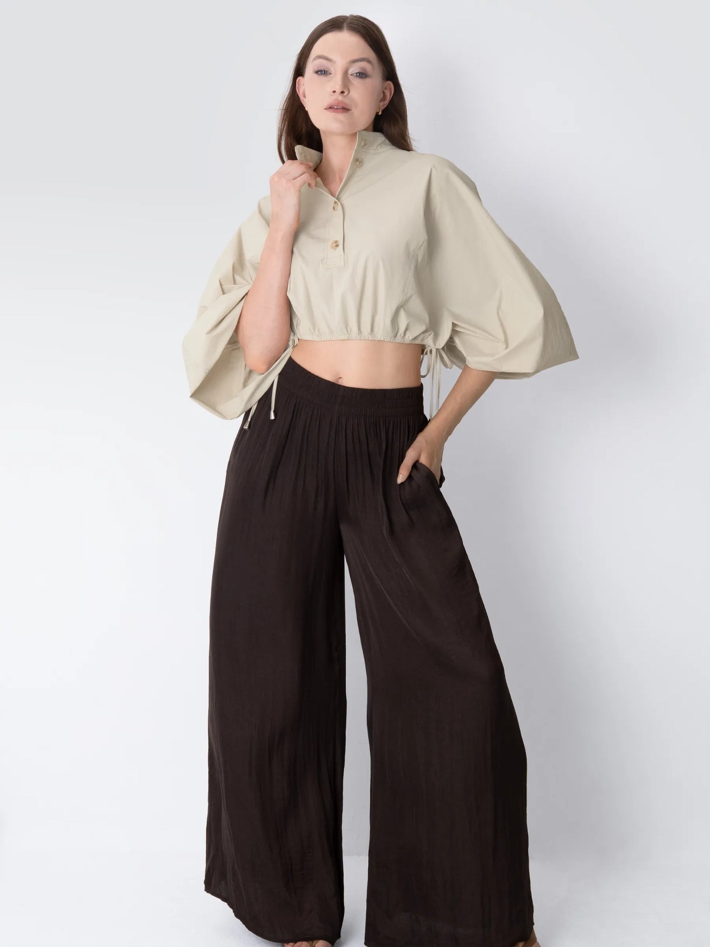 FreshWave™ Drawstring Waist Blouse