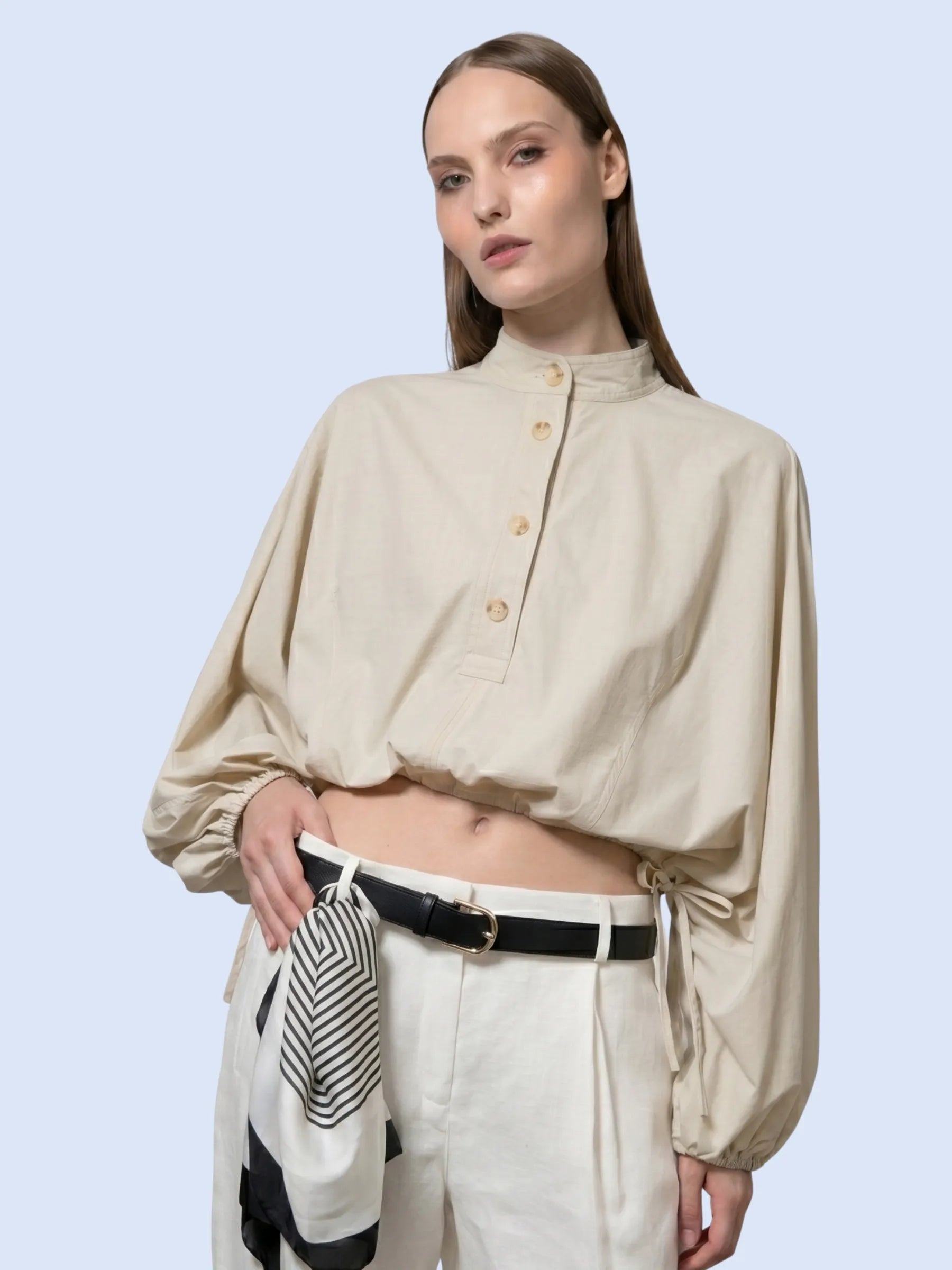 FreshWave™ Drawstring Waist Blouse