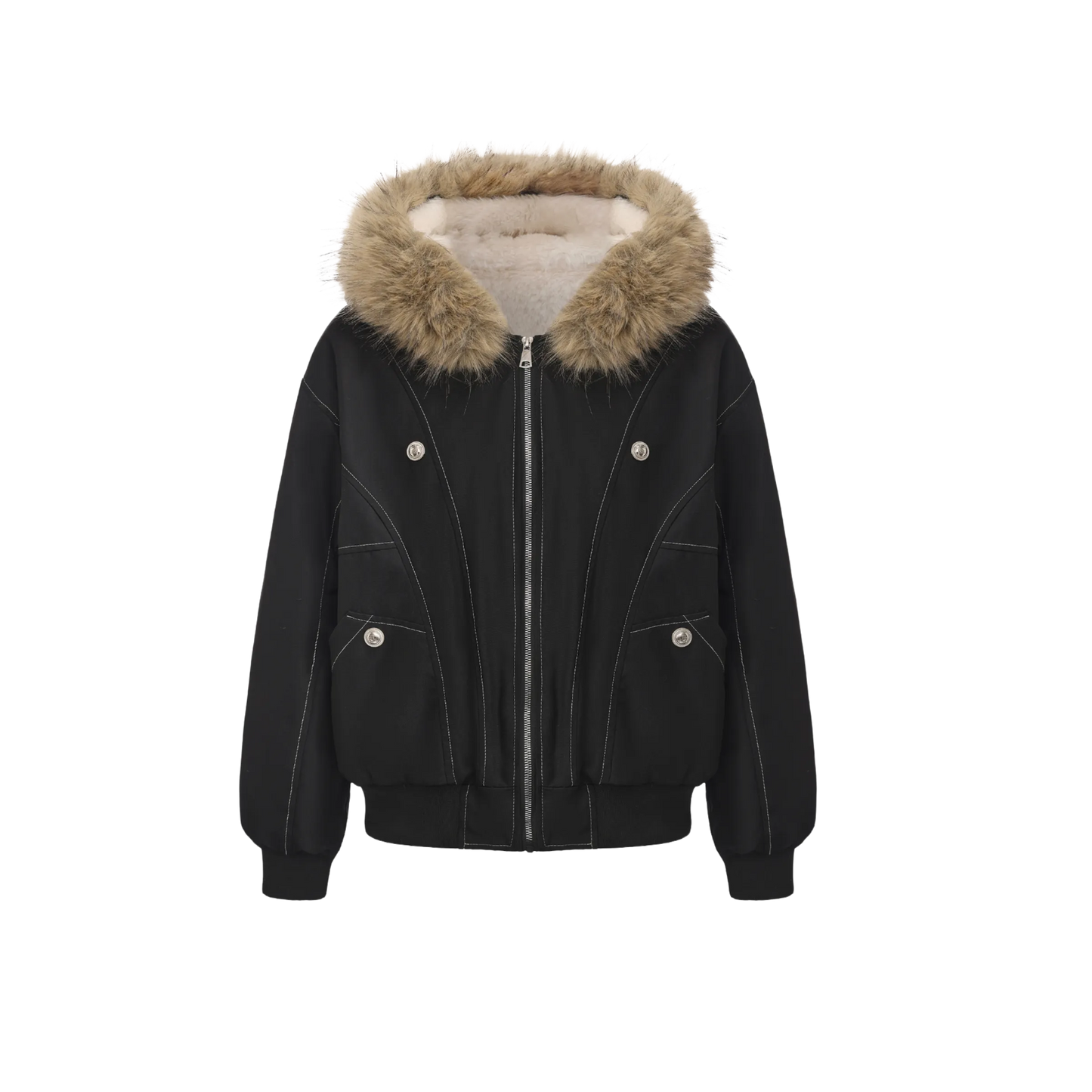 WarmCore™ Bomberjacke mit Kunstfellfutter und wasserabweisender Beschichtung