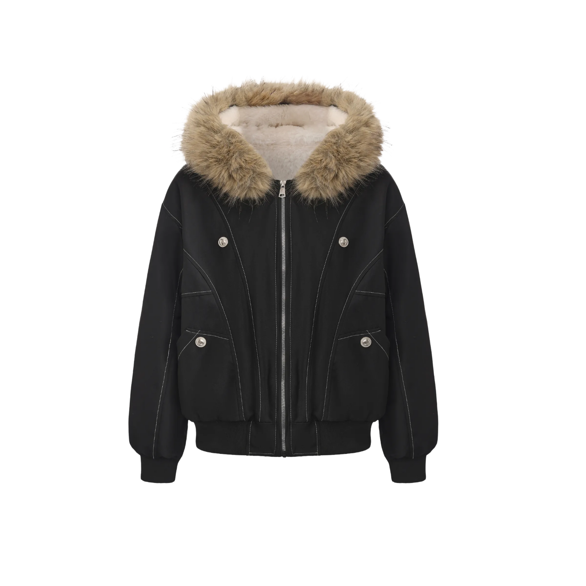 WarmCore™ Bomberjacke mit Kunstfellfutter und wasserabweisender Beschichtung