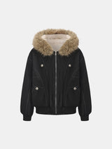 WarmCore™ Faux Fur Lined And Trim Bomber Jacket