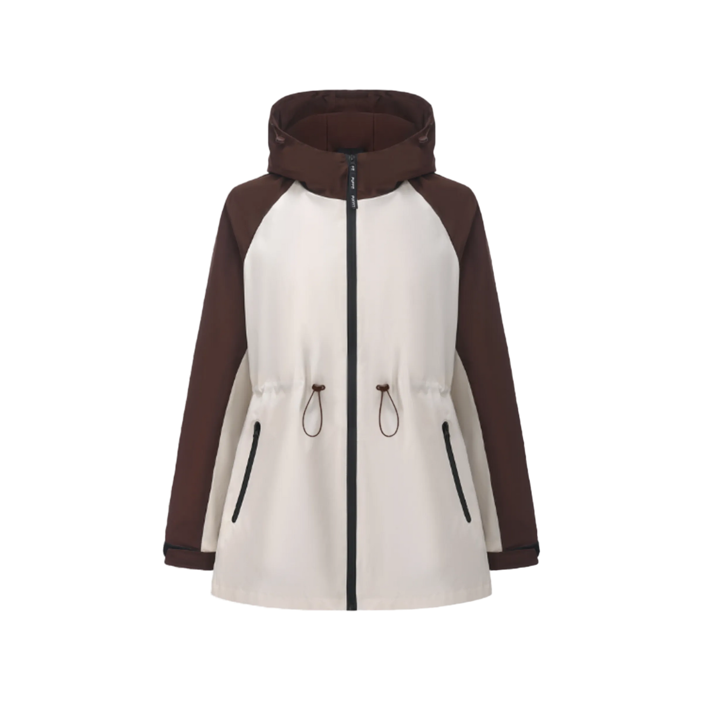 STM-TEX™  Brown/White  Full-Zip Rain Jacket