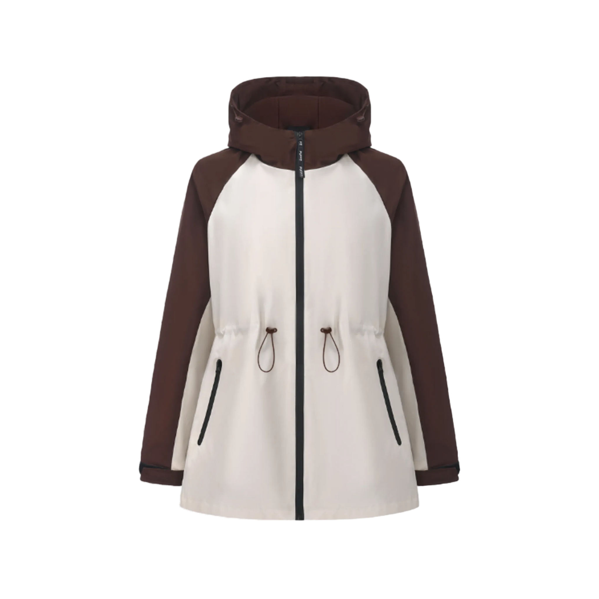 STM-TEX™  Brown/White  Full-Zip Rain Jacket