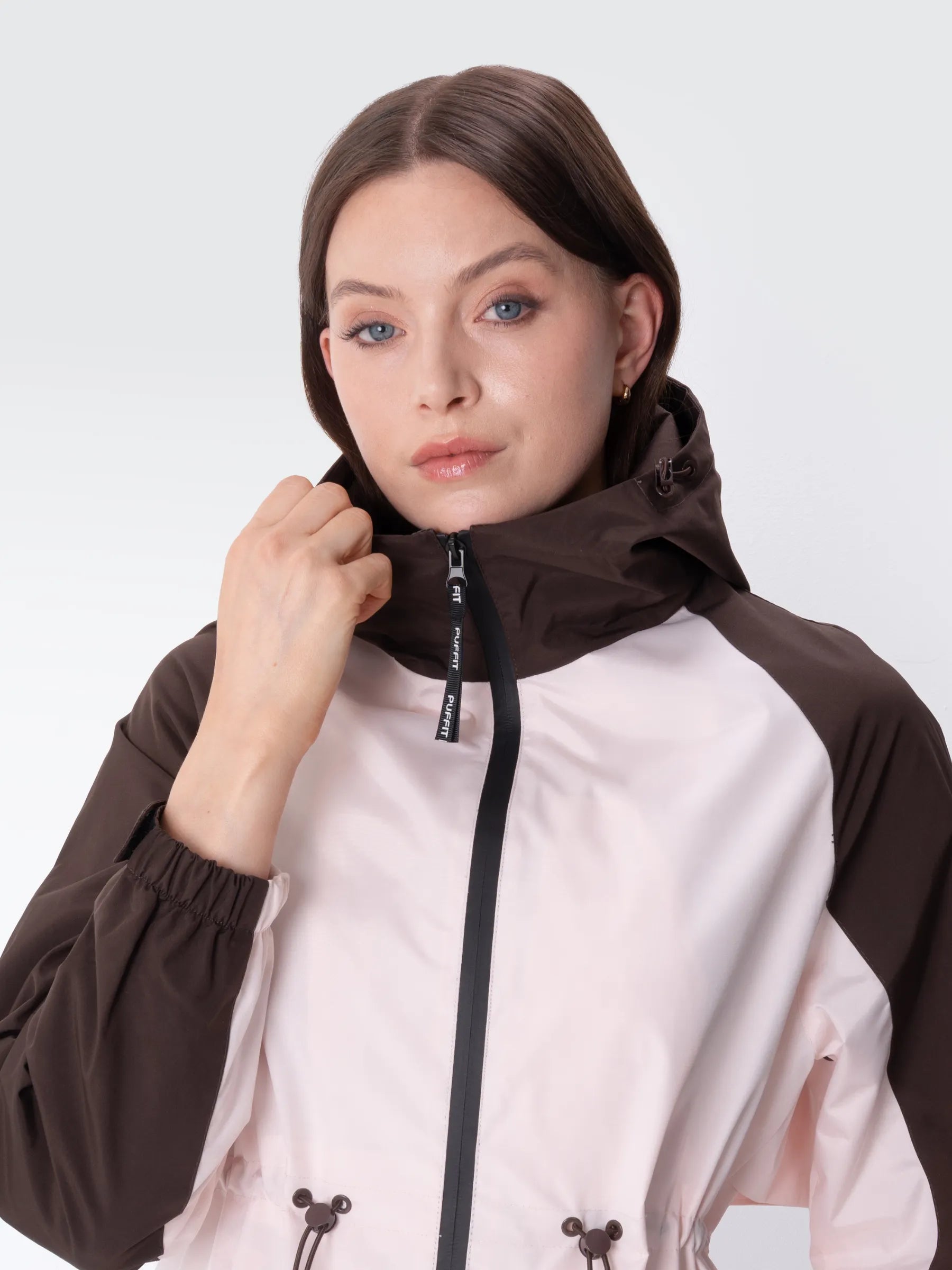 STM-TEX™ Brown/Pink Full-Zip Rain Jacket