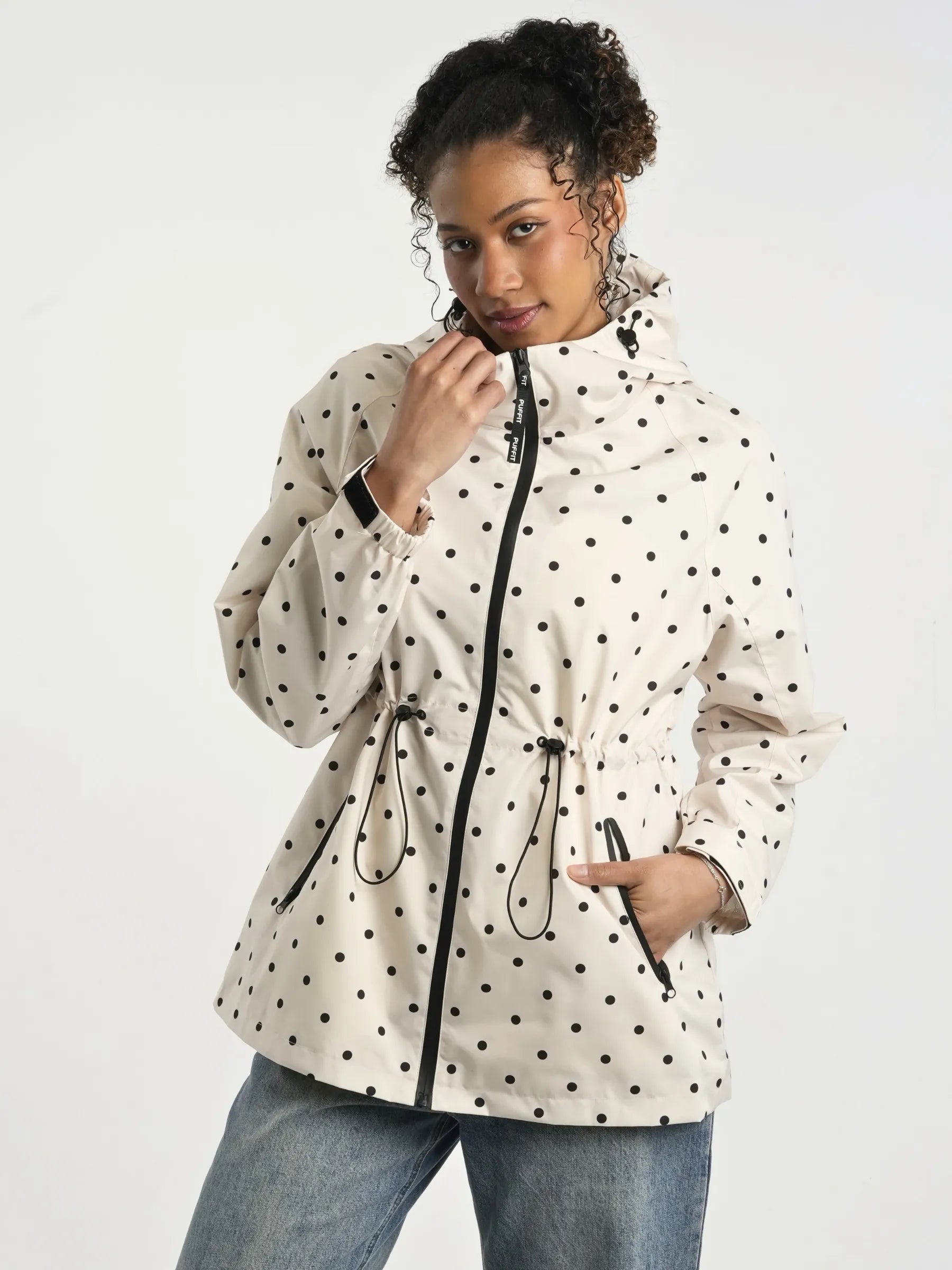 STM-TEX™ Polka Dot Full-Zip Rain Jacket