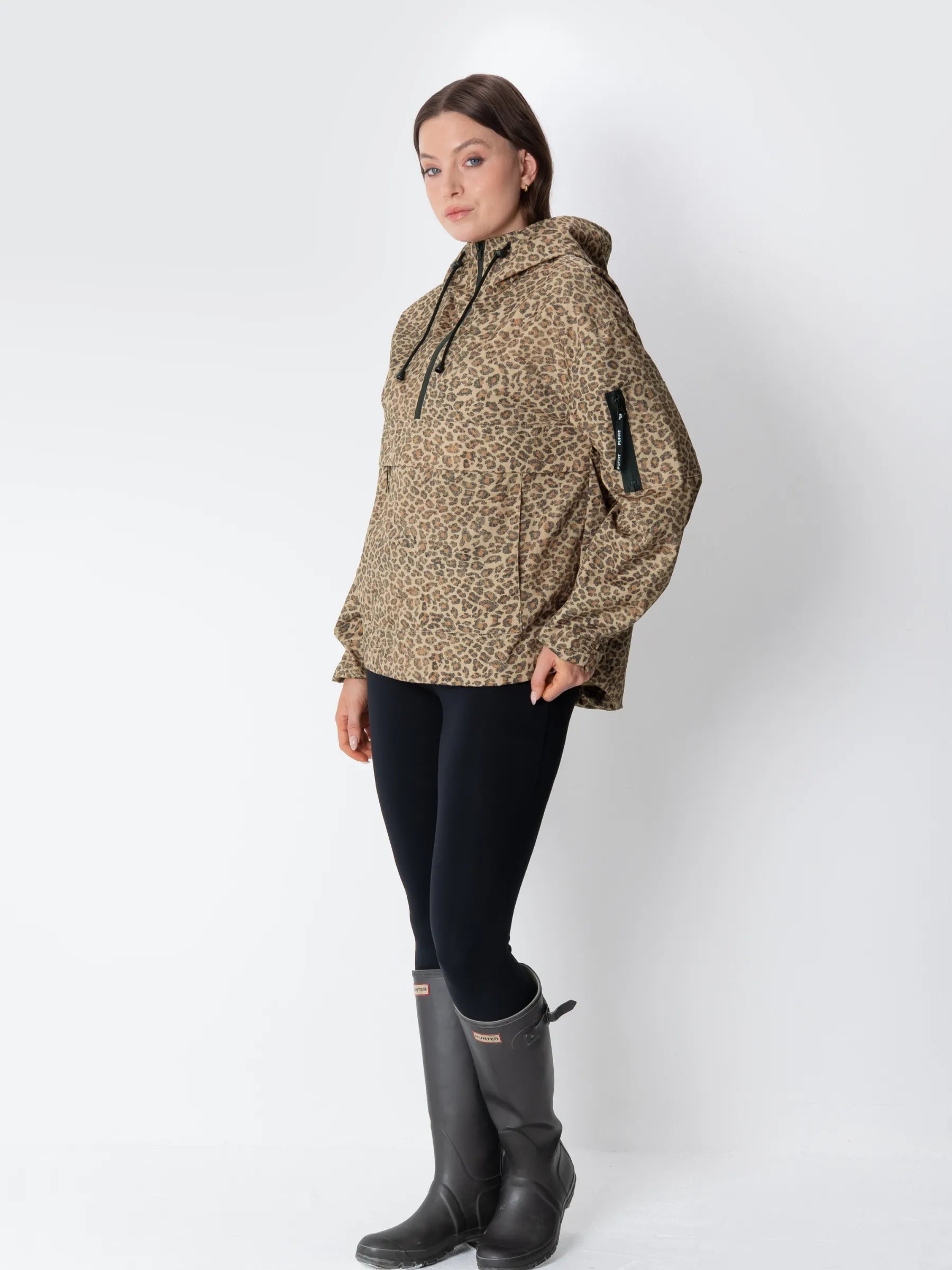STM-TEX™ Leopard Oversized Rain Hoodie