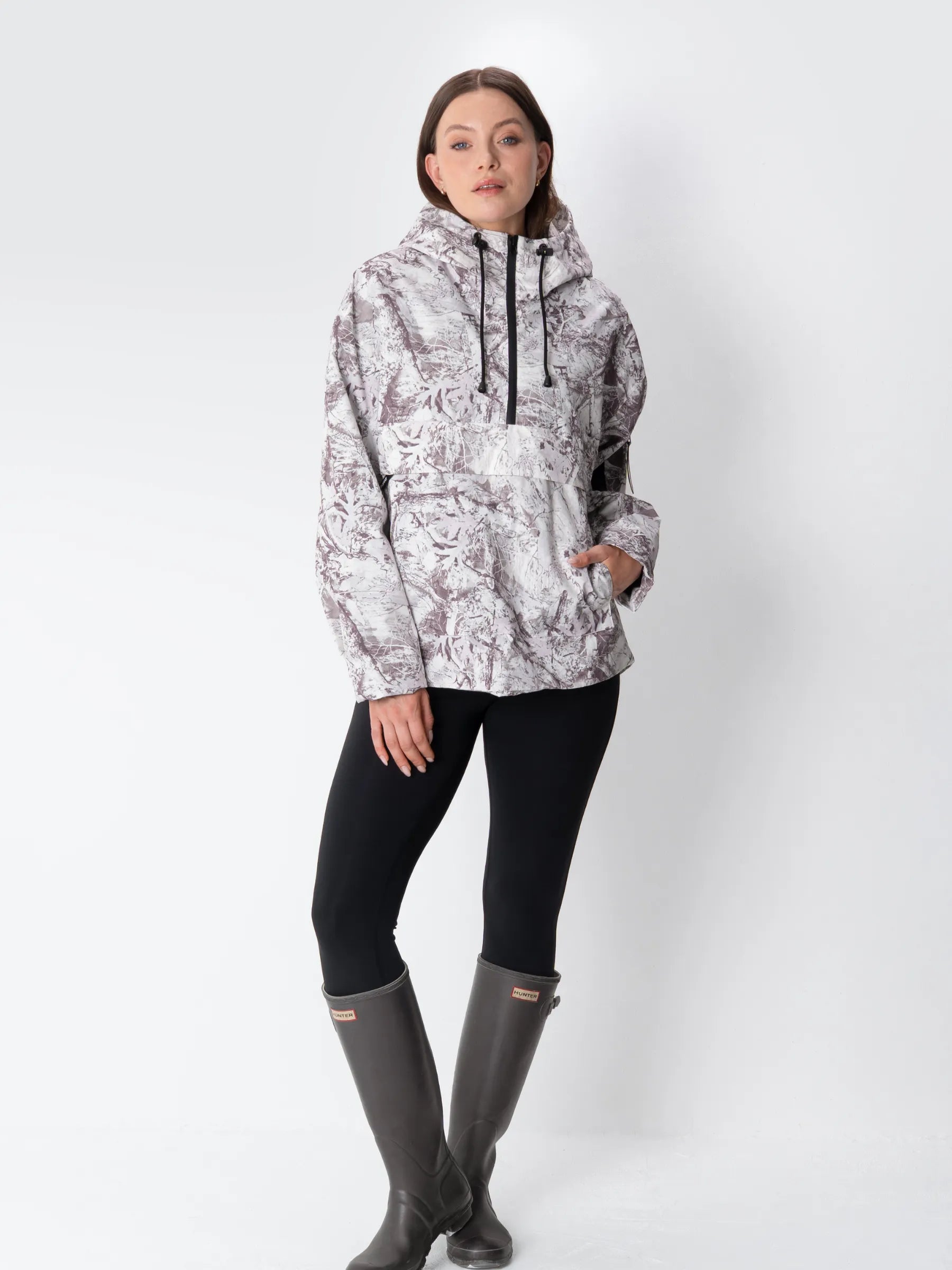STM-TEX™ Mist Camo Oversized Rain Hoodie
