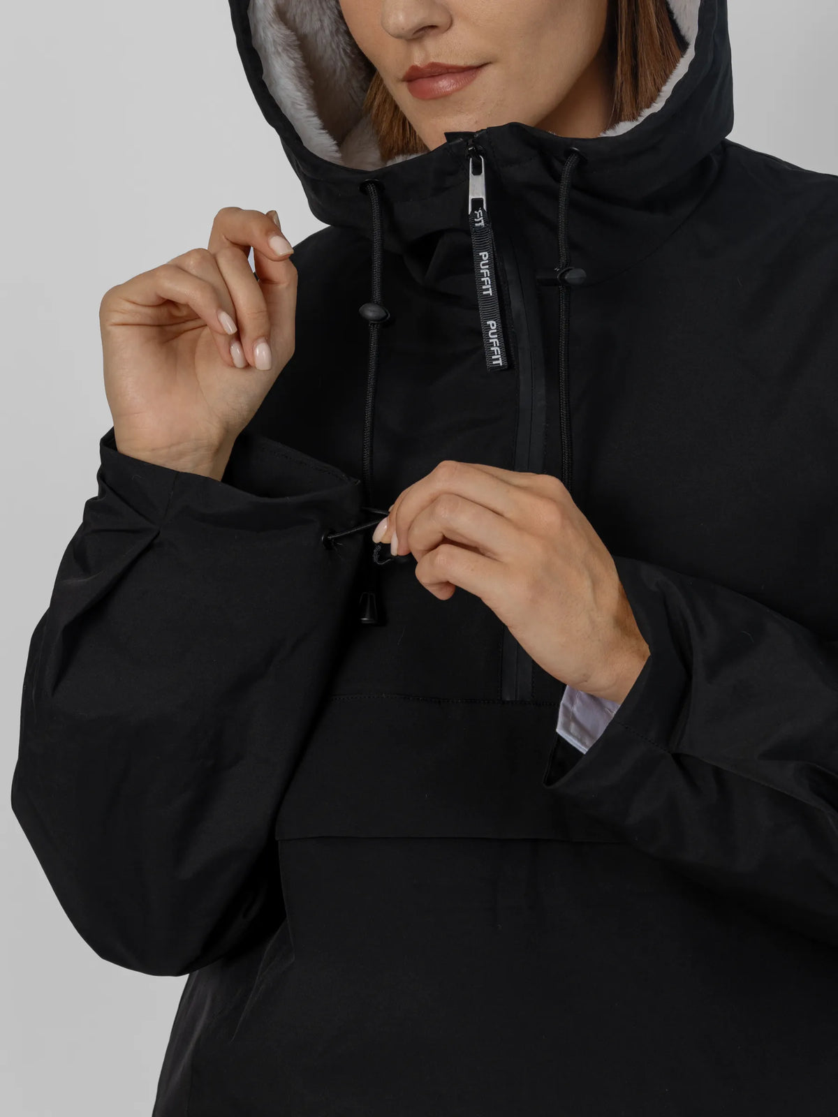 STM-TEX™ Faux Fur Lined Classic Relaxed Fit Rain Hoodie
