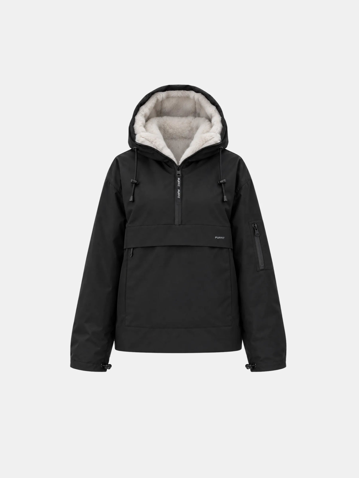 STM-TEX™ Faux Fur Lined Classic Relaxed Fit Rain Hoodie