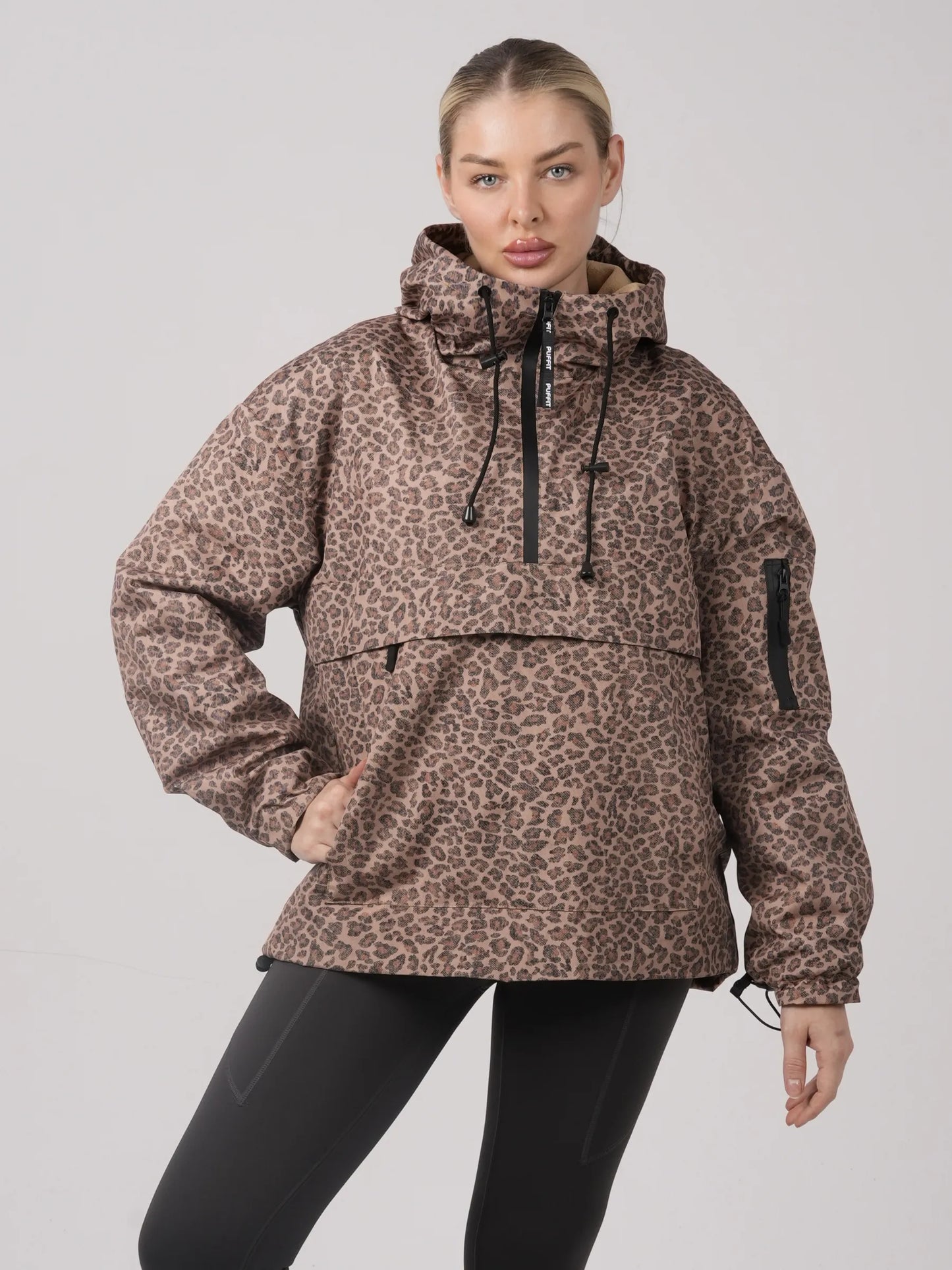 STM-TEX™ Leopard Oversized Rain Hoodie