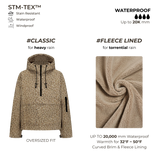 STM-TEX™  Leopard Oversized Rain Hoodie