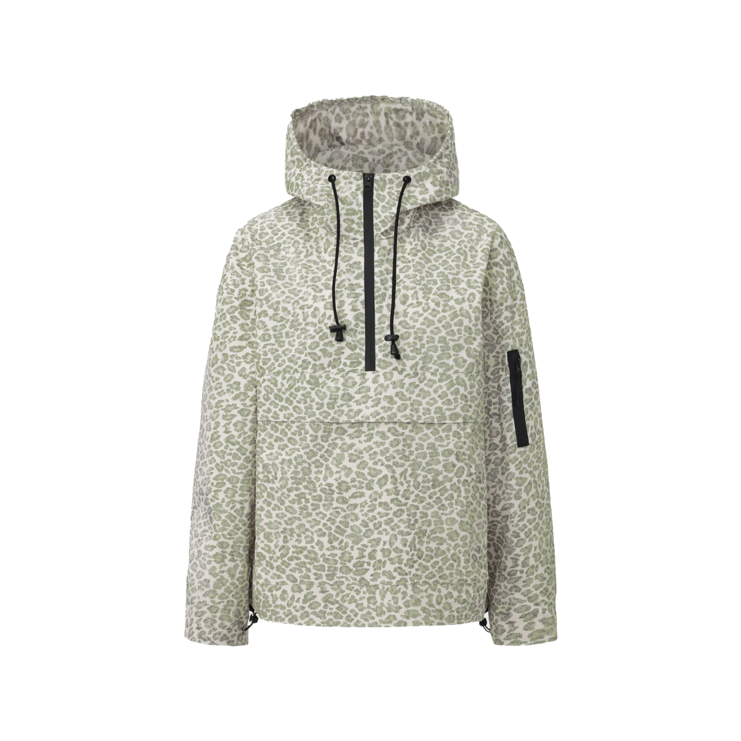 STM-TEX™  Olive Leopard Oversized Rain Hoodie