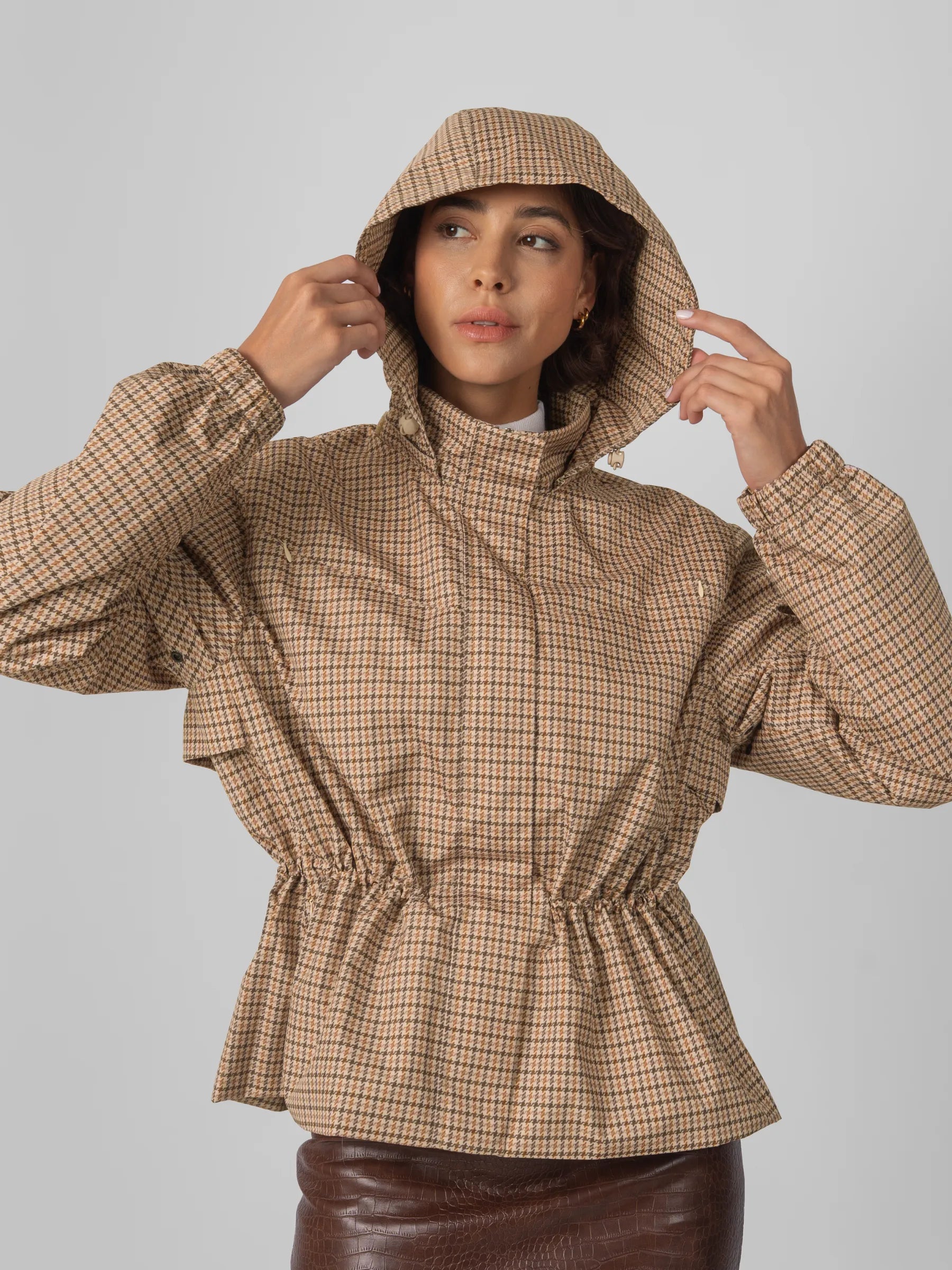 STM-TEX™ korte regenjas met trekkoord in de taille