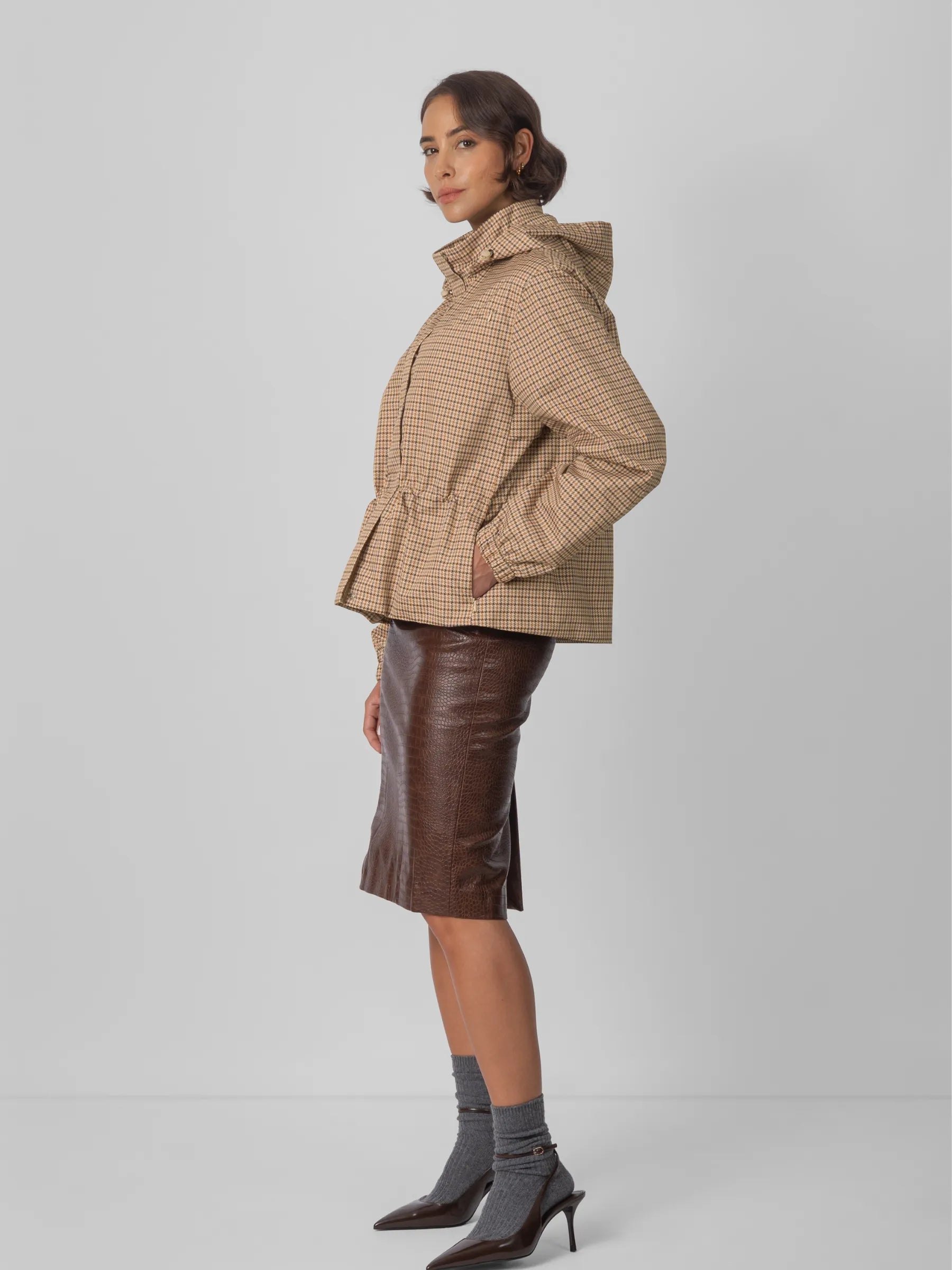 STM-TEX™ korte regenjas met trekkoord in de taille