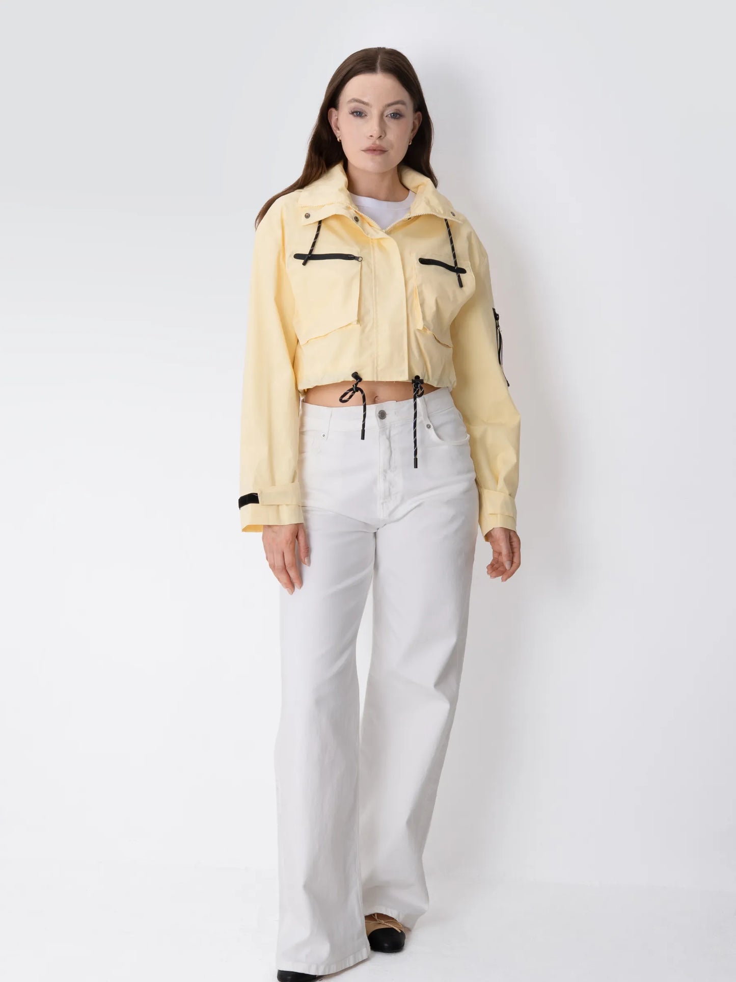 STM-TEX™ Summer Cropped Detached Hooded Rain Jacket