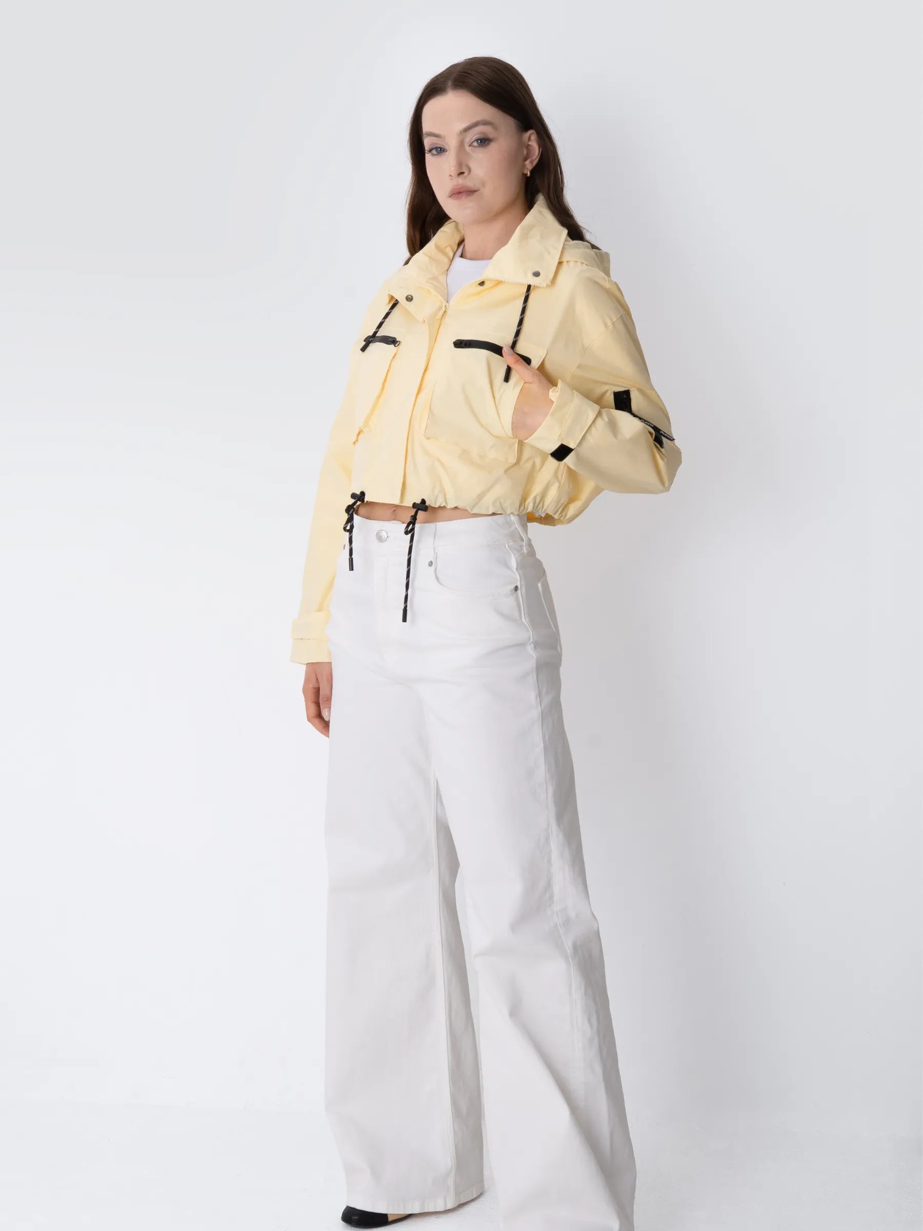STM-TEX™ Summer Cropped Detached Hooded Rain Jacket