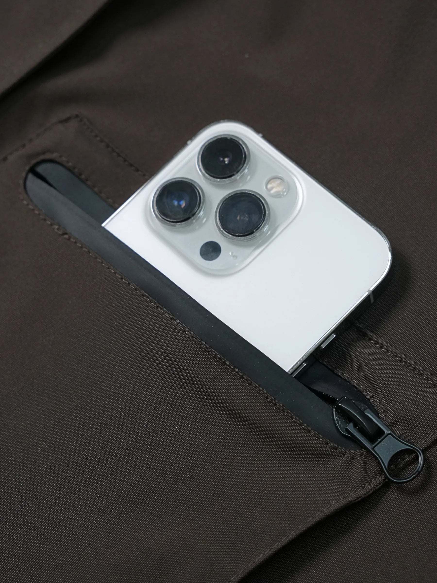 Water-Resistant Zipper Pockets