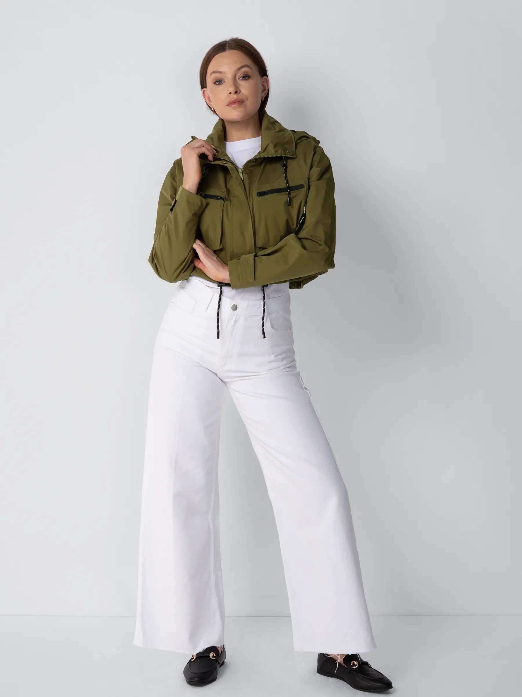 STM-TEX™ Cropped Detached Hooded Rain Jacket