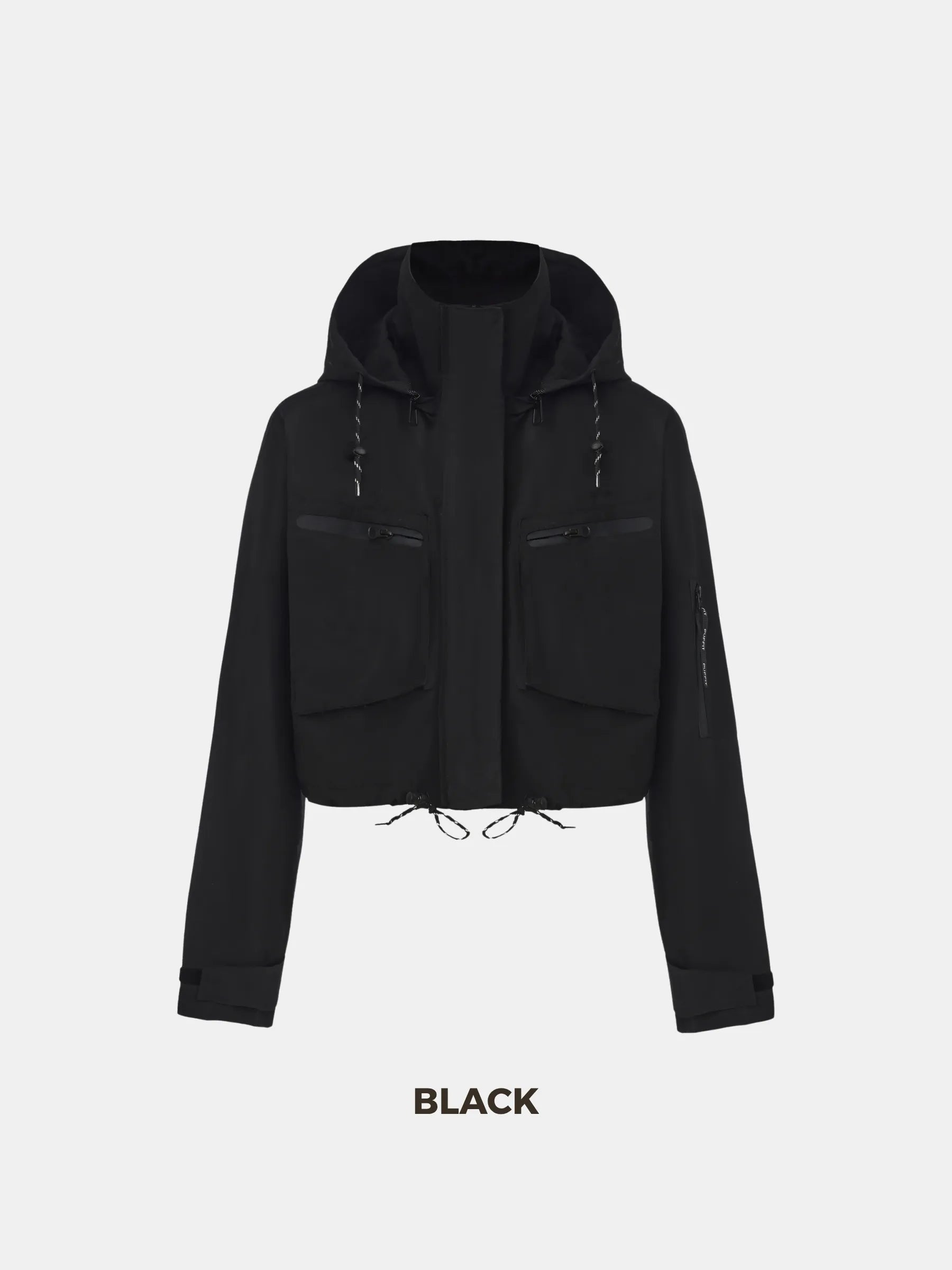 STM-TEX™ Summer Cropped Detached Hooded Rain Jacket - Stay Puffit