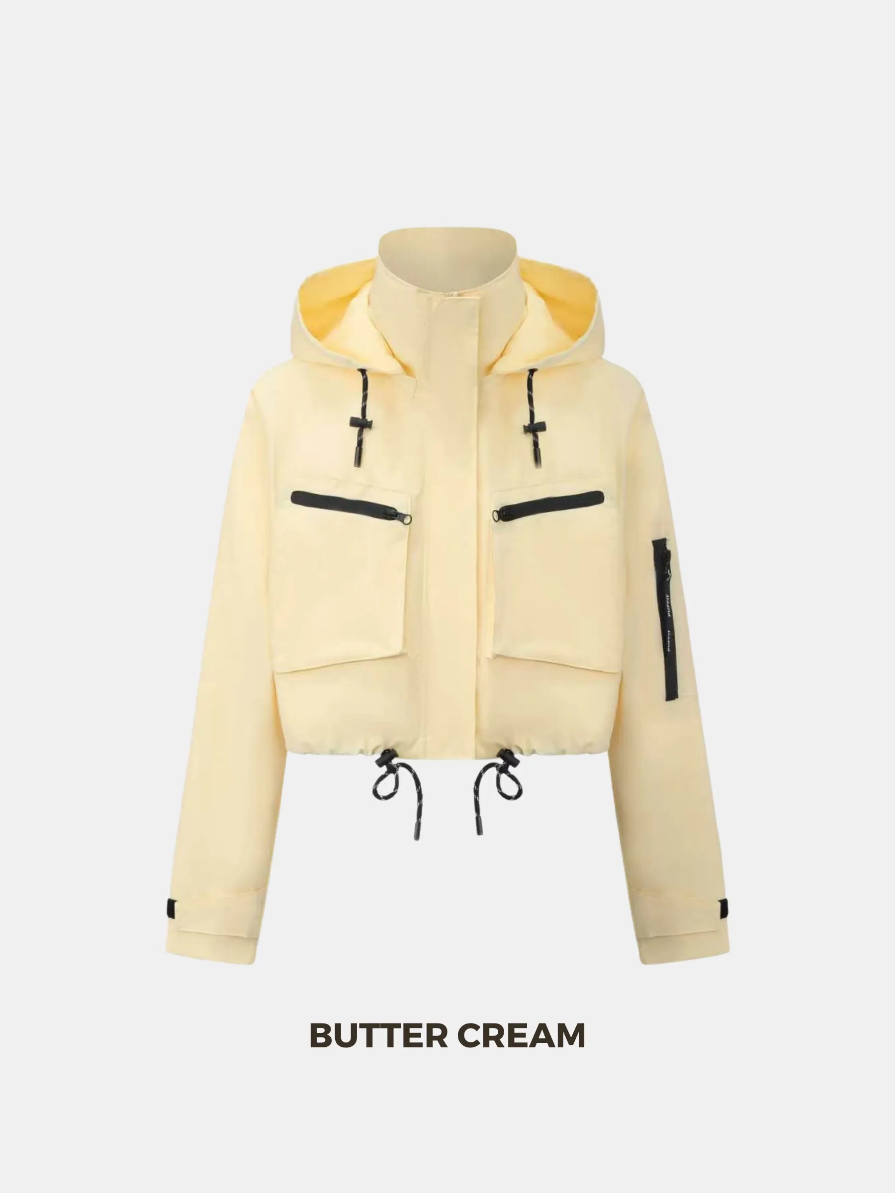 STM-TEX™ Summer Cropped Detached Hooded Rain Jacket - Stay Puffit