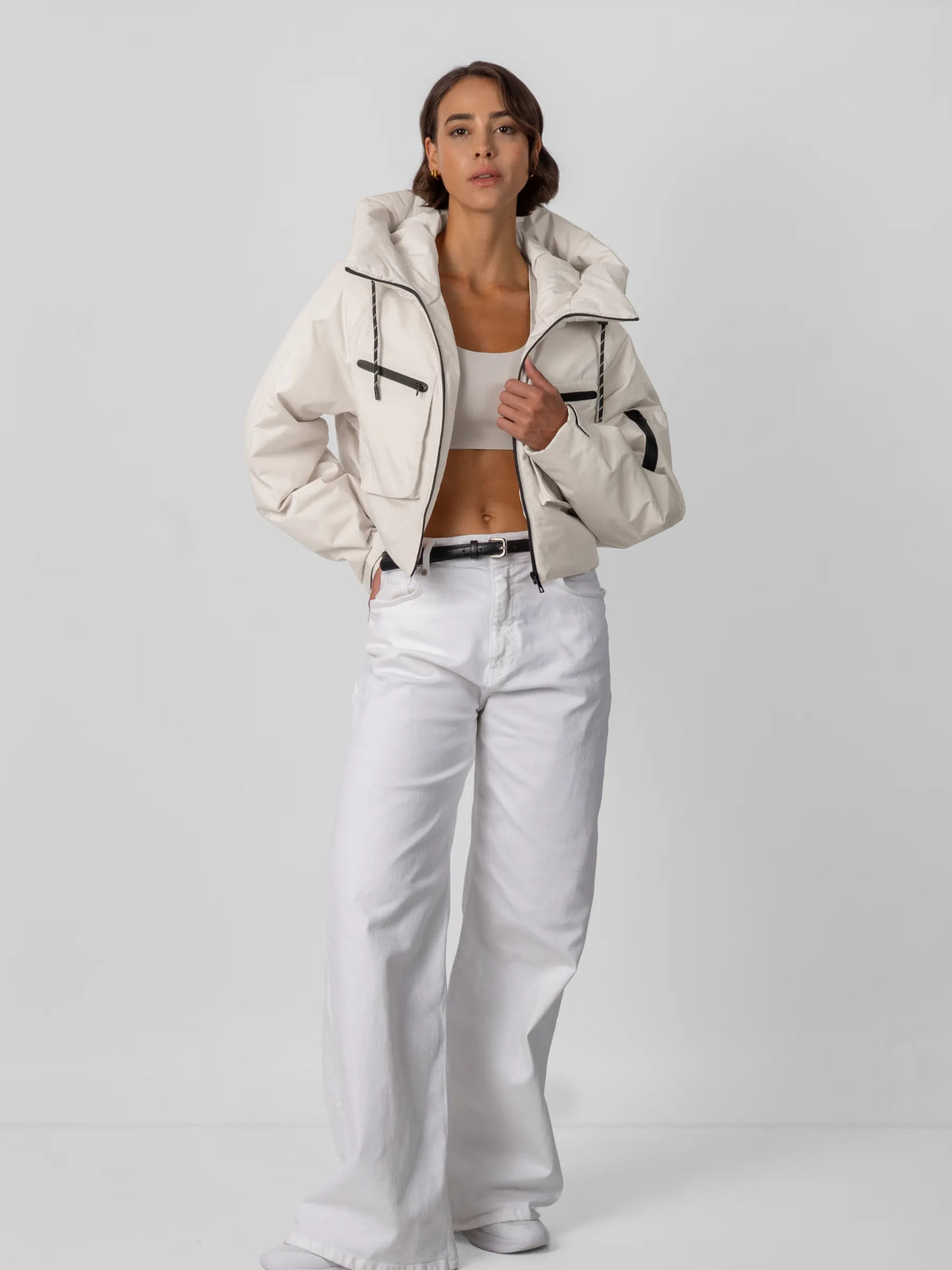 STM-TEX™ Elevated Padded Cropped Hooded Rain Jacket