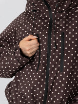 STM-TEX™ One Size Brown Dot Short Oversized Rain Jacket