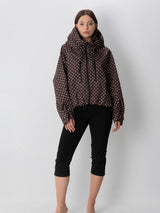 STM-TEX™ One Size Brown Dot Short Oversized Rain Jacket