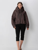 STM-TEX™ One Size Brown Dot Short Oversized Rain Jacket