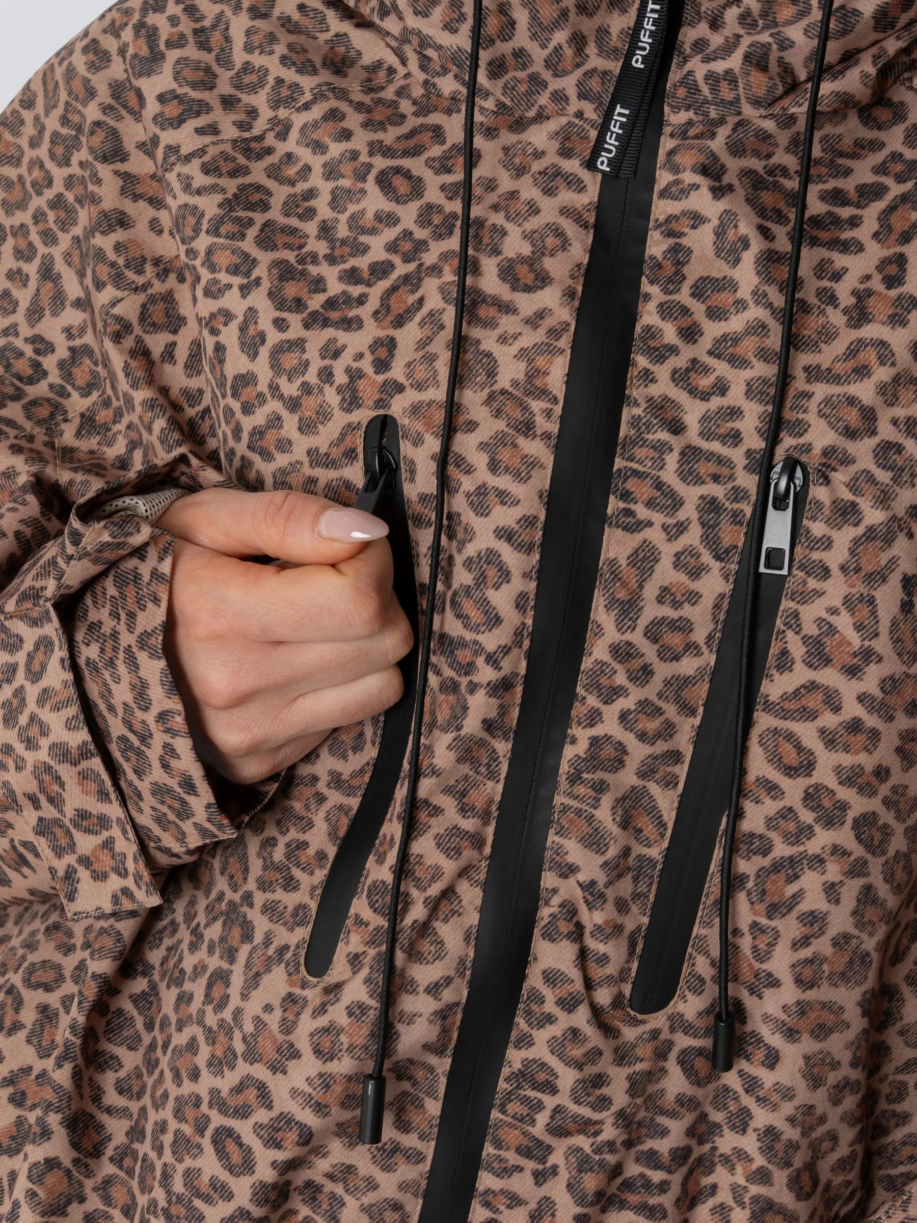 STM-TEX™ One Size Leopard Print Short Oversized Rain Jacket