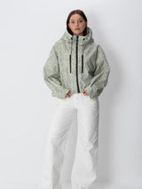 STM-TEX™ One Size Olive Leopard Short Oversized Rain Jacket