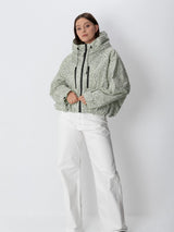 STM-TEX™ One Size Olive Leopard Short Oversized Rain Jacket