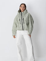 STM-TEX™ One Size Olive Leopard Short Oversized Rain Jacket
