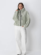 STM-TEX™ One Size Olive Leopard Short Oversized Rain Jacket