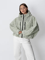 STM-TEX™ One Size Olive Leopard Short Oversized Rain Jacket