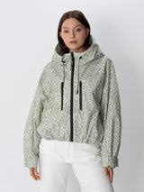 STM-TEX™ One Size Olive Leopard Short Oversized Rain Jacket