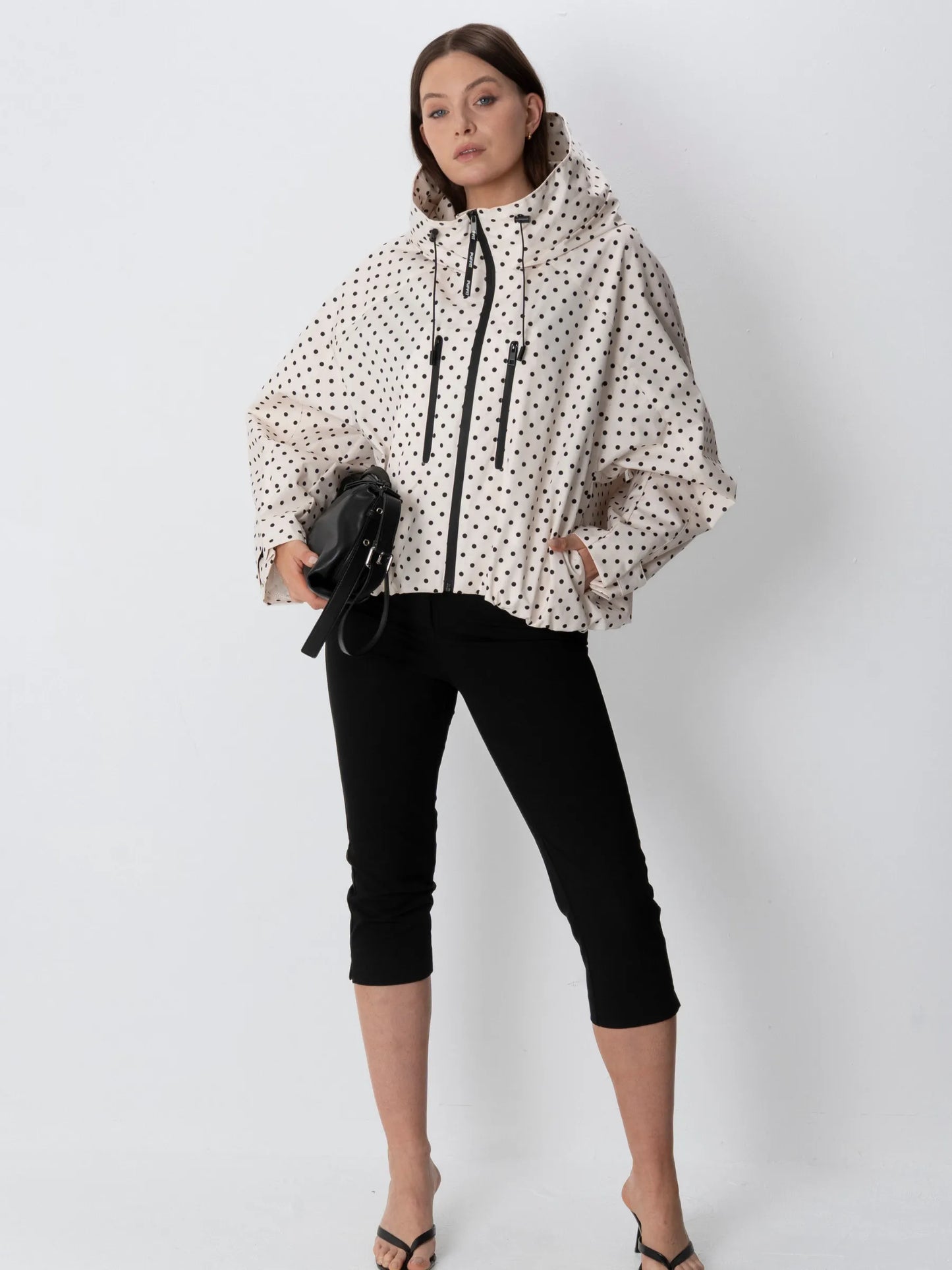 STM-TEX™ One Size Dot Short Oversized Rain Jacket