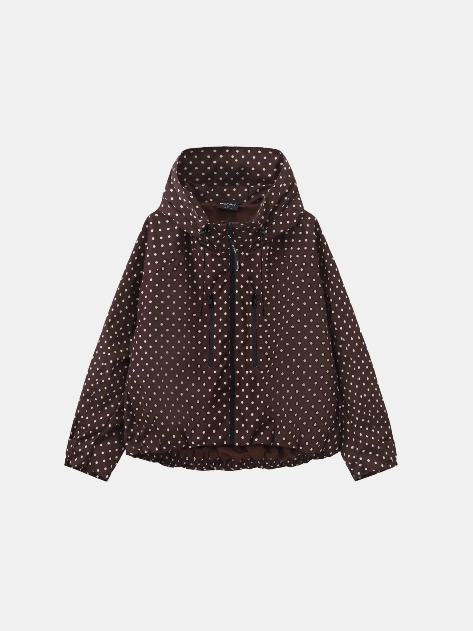 STM-TEX™ One Size Brown Dot Short Oversized Rain Jacket