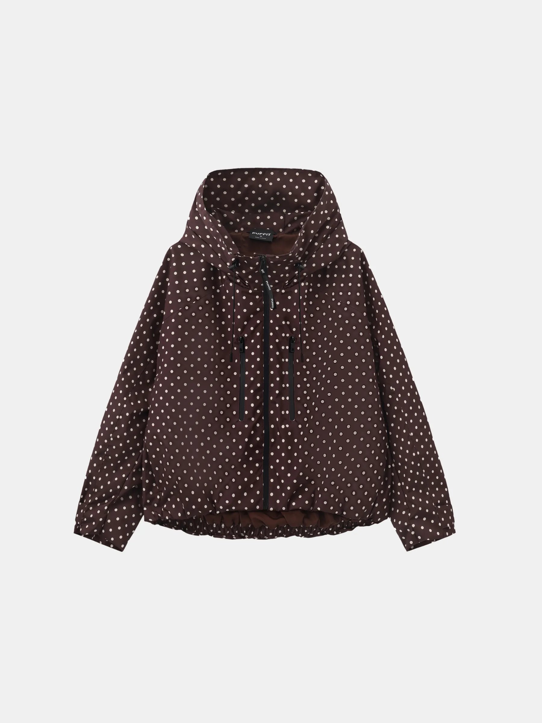 STM-TEX™ One Size Brown Dot Short Oversized Rain Jacket