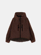 STM-TEX™ Brown Dot Short Oversized Rain Jacket