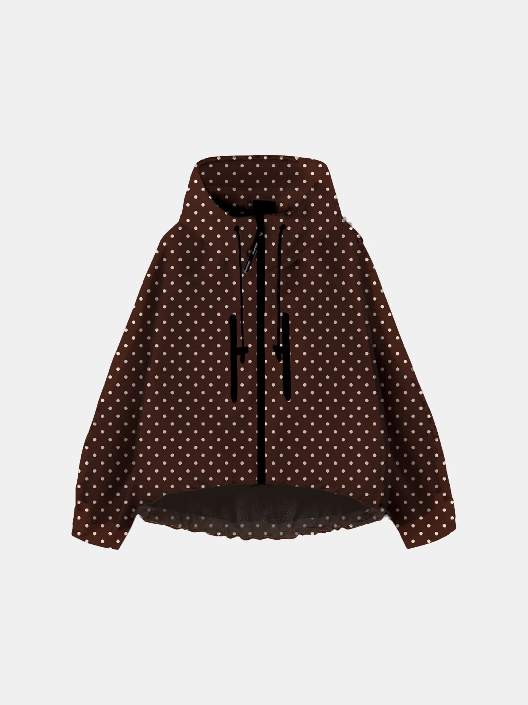 STM-TEX™ Brown Dot Short Oversized Rain Jacket