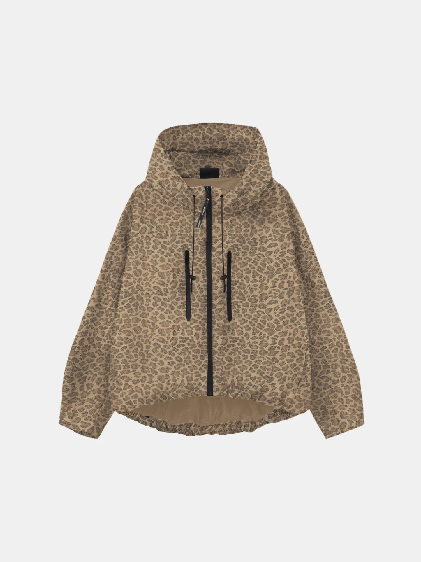 STM-TEX™ Leopard Print Short Oversized Rain Jacket