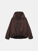STM-TEX™ One Size Mocha Leopard Short Oversized Rain Jacket