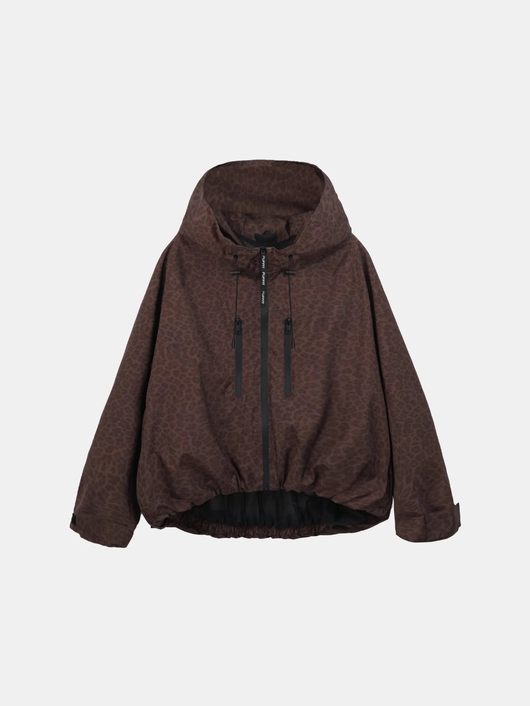 STM-TEX™ One Size Mocha Leopard Short Oversized Rain Jacket