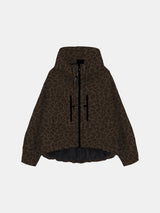 STM-TEX™ Mocha Leopard Short Oversized Rain Jacket
